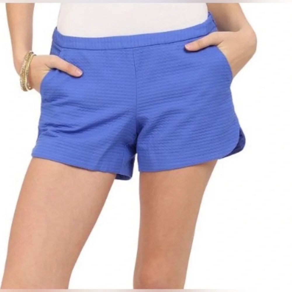 NWT Lilly Pulitzer IRIS Blue Textured Adie Women's Shorts